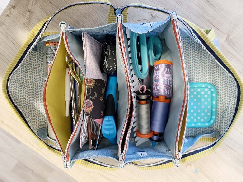 Sew-Together-Bag gefüllt von oben