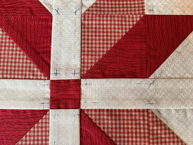 Vorgezeichnete Quiltlinien